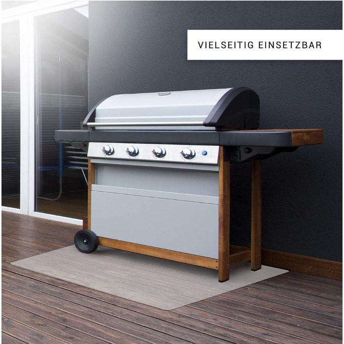 Килимок під офісний стілець Roxus® - захист для підлоги (118x118 см, молочний колір) - підходить для паркету, ламінату, килима, плитки, твердих підлог - захист для ігрового столу