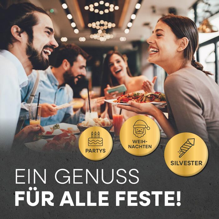 GOURMETmaxx Ракуетка 2-в-1 з Фондю | Набір ракуетки на 8 осіб – ідеальний гриль для вечірок | Ракуетка-фондю комбінація з 8 сковородами, лопатками та виделкою для фондю | Набір ракуетки з фондю на 8 осіб (Ракуетка & Фондю комбі XXL на 12 осіб)