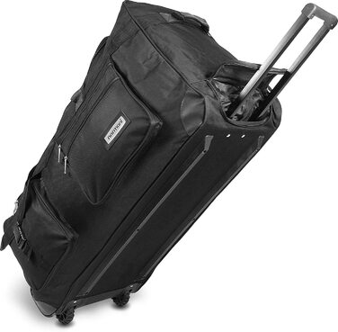 Містка і легка Дорожня і спортивна сумка normani з функцією візка / дорожній візок з коліщатками чорного кольору / 100 літрів XXL