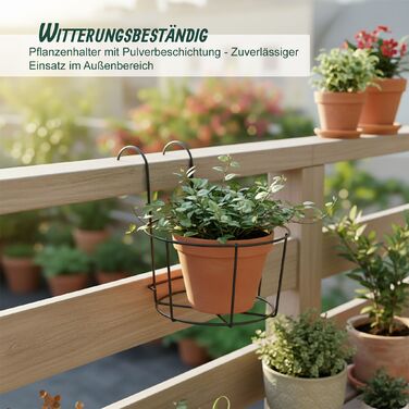 Набір з 6 підвісних горщиків для квітів Relaxdays