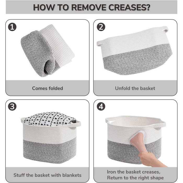 Кошики для зберігання TIMEYARD, декоративні плетені кошики, 3 шт. (сірий)