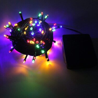 Світлодіодний акумуляторний світильник ланцюжок з батарейним живленням 8 режимів і таймер світильник Декоративне освітлення зелений кабель (кольоровий, 200 світлодіодів)