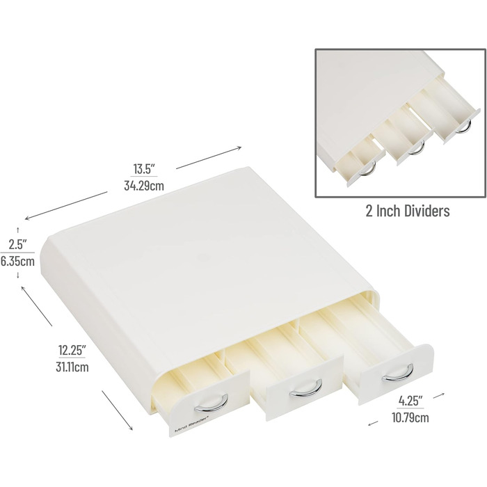 Організатор для капсул кави Mind Reader TRAY6-WHT, білий: для K-Cup, CBTL, Verismo, Dolce Gusto, 36 капсул