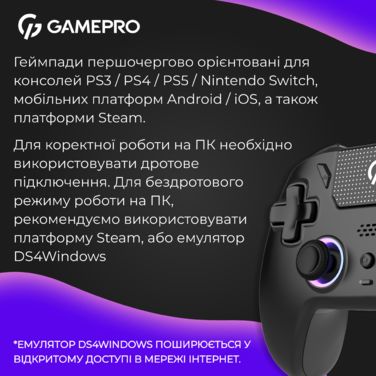Бездротовий геймпад GamePro GPS20BDOC