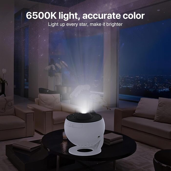 Проектор зоряного неба Planetarium Sternenprojektor: 13 в 1 LED-проектор галактики з 12 плівками. Ідеально для дитячої кімнати, вітальні, вечірки. Чорний та білий.