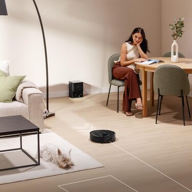 Робот-пилосос та робот-мийник Cecotec Conga Y80 з ШІ та керуванням через додаток. Потужність всмоктування 20000Pa, штучний інтелект, силіконова щітка Anti-Tangle, обертові мікрофібри, автономність до 220 м²