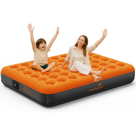 Надувна матрац Luxchoice з самонадувною системою та портативним насосом. Двоспальне ліжко для кемпінгу, подорожей та дому. Розмір 203x152x22 см, вантажопідйомність 250 кг