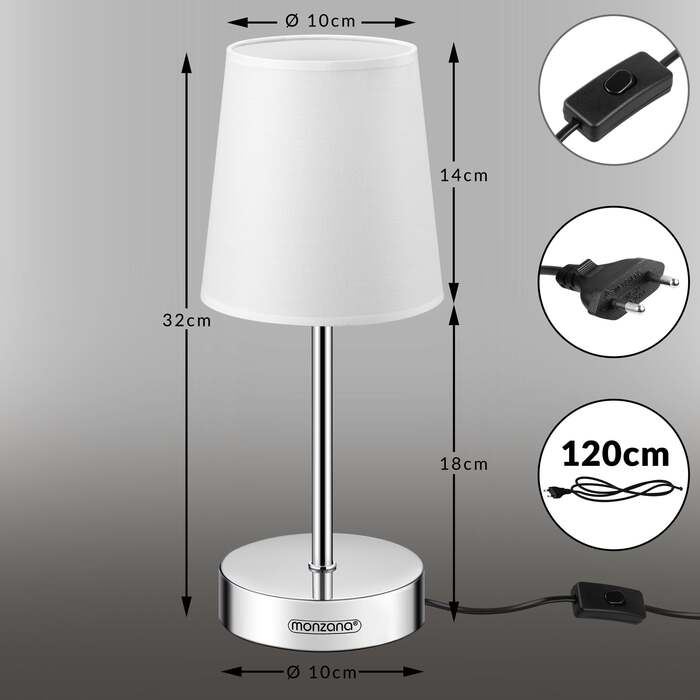 Настільна лампа Lumière White 32x13x13см