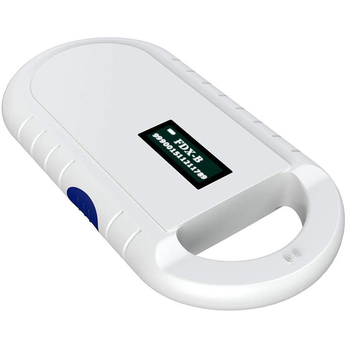 Міні-зчитувач RFID, портативний зчитувач мікросхем для домашніх тварин, сканер мікрочіпів, універсальний зчитувач RFID для ISO 11784/11785, екран з підсвічуванням RFID FDX B ID64