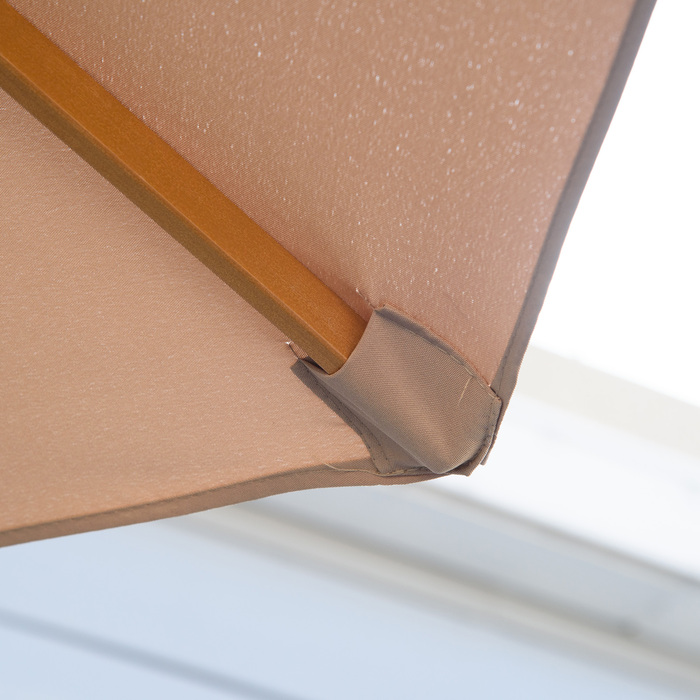 Outsunny Parasol Wood 300 см Дерев'яна парасолька Садова парасолька Балконна парасолька бамбук хакі
