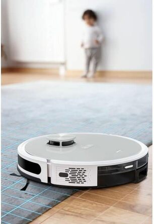 Робот-пилосос MEDION X21 SW з автомийкою та стацією самоочищення (лазерна навігація, потужність всмоктування 3000Pa, 2-в-1, створення точних карт, зони заборони, для кількох поверхів)