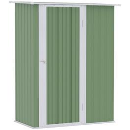 Outsunny Garden Shed Садовий сарай Садовий сарай з дверима Outdoor Steel Green 142 x 84 x 189 см | Аосом