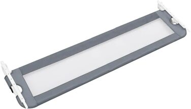 Захисний бортик для ліжка vidaXL для дітей та малюків 150x42 см, сірий, поліестер