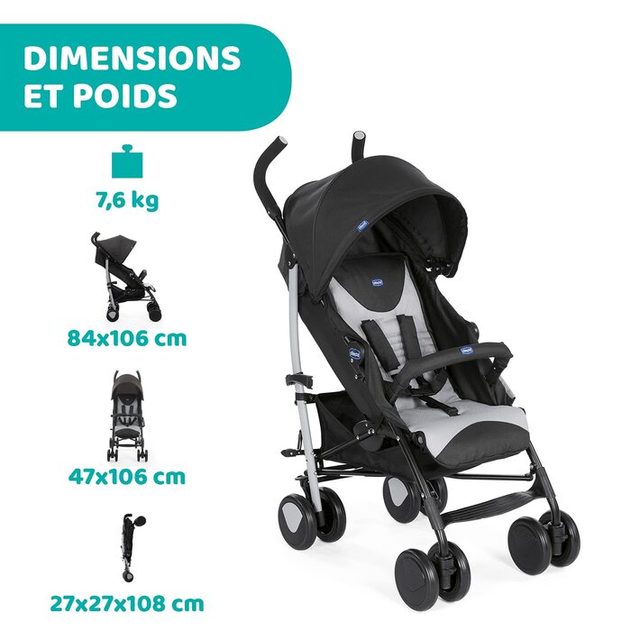 Дитяча коляска Chicco Echo, зелена, для дітей до 22 кг, регульована спинка, великий сидіння, бампер, складаний капюшон, дискові гальма та поворотні колеса
