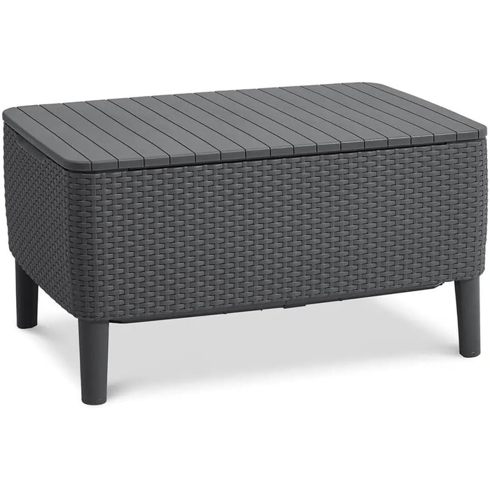 Садовий набір Allibert Salemo WS 2-місний, вуличний комплект меблів графітового кольору