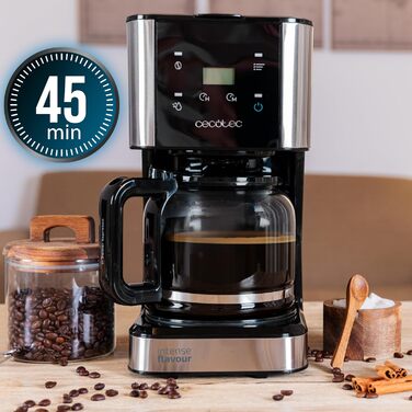 Кавомашина Cecotec Coffee 56 Heat: 12 чашок, 1.3л, сталь, LCD, програмування, автоматичне відключення
