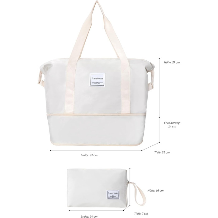 Набір валіз Travelhouse Ascona 5-в-1 (75/65/55 см) з TSA-замком, Spinner-колесами, ABS+PC, темно-зелений (кремовий/білий)