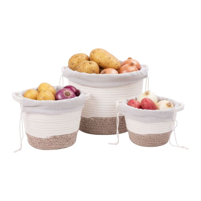 Набір з 3 контейнерів для зберігання картоплі Relaxdays