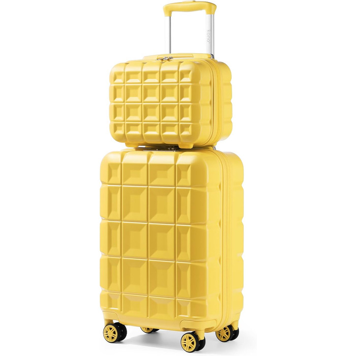 Набір валіз KONO 2 в 1: велика валіза 54 см + косметичка (білий)