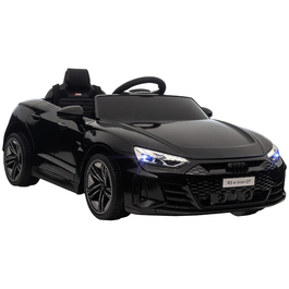 Дитячий електромобіль HOMCOM Audi, з ліцензією Audi, з ременем безпеки, дистанційним керуванням, світлом, чорного кольору, розміри: 103 x 58 x 41 см
