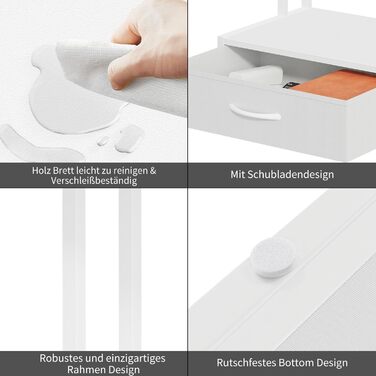 Підставка для принтера на стіл з ящиком для документів, органайзер для офісу, підставка для принтера, факсу, сканера (білий)
