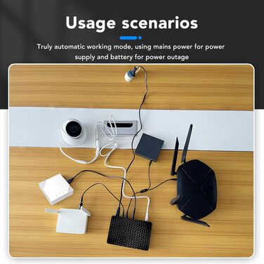 Mini-USV з акумулятором 8000 mAh для роутера, камери, системи безпеки (EU-штекер)
