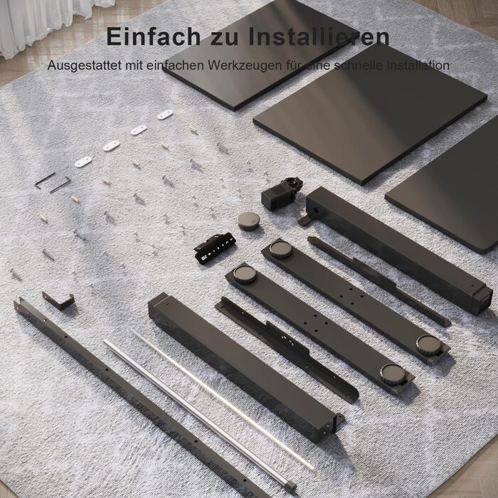 Регульований стіл, електричний, ергономічний, для дому та офісу, білий (150 x 60 см)