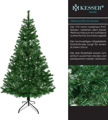 Різдвяна ялинка kesser штучна 210 см з 775 вершинами, ялинка штучна благородна ялиця швидка збірка вкл. Підставка для різдвяної ялинки