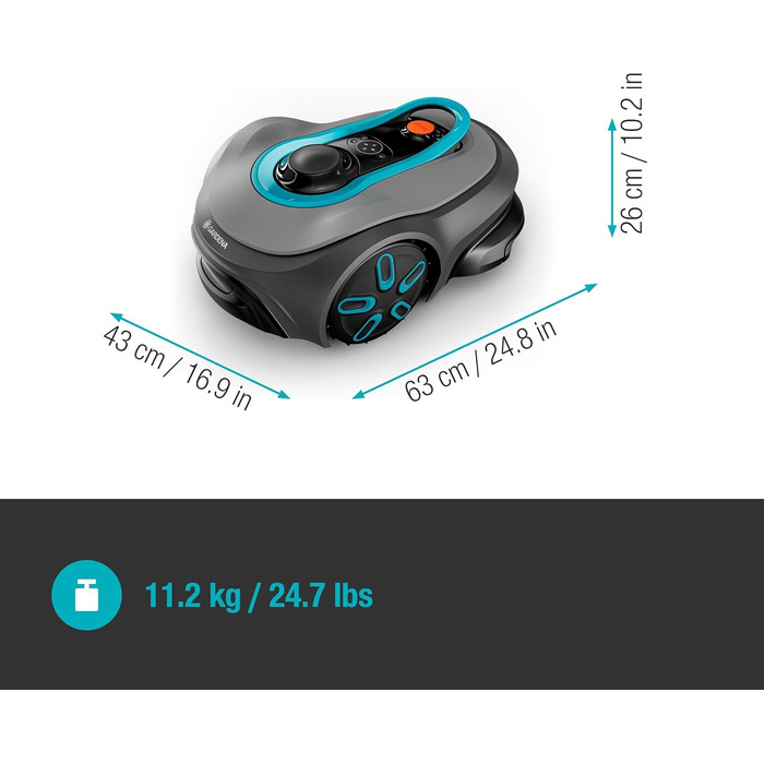 Робот-газонокосачка Gardena Smart Sileno Free Set 600 м²: LONA Intelligence, Trim-to-Edge, без дроту, тиха робота, керування через додаток (19921-20)