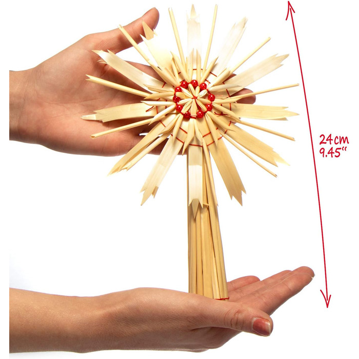 Набір з 69 солом'яних зірок COM-FOUR для ялинки, підвіски з соломи, верхівка, новорічний декор 3-17 см