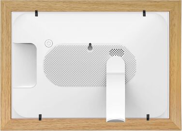 Цифровий фоторамка Cytem 10.1 дюйма з Wi-Fi, 32GB, сенсор руху, IPS 16:10, сенсорне управління, коричневе дерево, FrameO Software