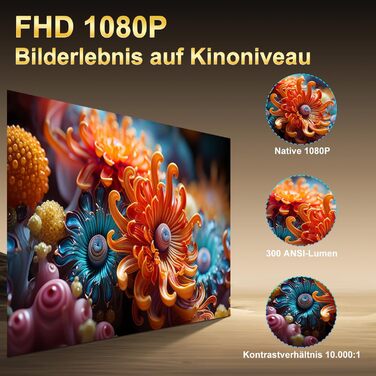 Міні проєктор Salange 4K з Wi-Fi 6, Bluetooth 5.2 та Android 11.0 для дому, смарт-проєктор з обертанням 180°, сумісний з телефоном/Xbox/ноутбуком/TV Stick/USB, білий (Sala260max)