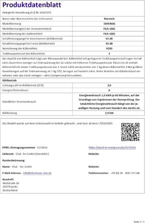 Мобільний кондиціонер Klarstein 5-в-1 з WiFi, вентилятором, осушувачем, очищувачем повітря та нічним режимом, для квартири та офісу, 10000 BTU, білий