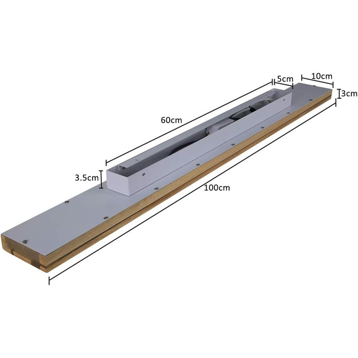 Світлодіодний настінний світильник ZMH Wood 16W - 100CM Теплий білий Сучасний для вітальні, спальні, передпокою, сходової клітки