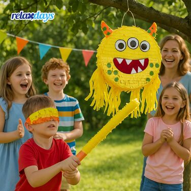 Набір для піньяти Relaxdays: Монстр із паличкою та маскою
