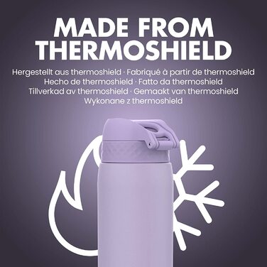 Іоно8 герметична пляшка для пиття об'ємом 1 літр, з вакуумною ізоляцією, світло-фіолетового кольору, 920 мл світло-фіолетового кольору OneTouch 2.0