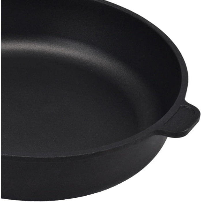 Чавунна сковорода Eurolux Ø 24 см-високий бортик 7 см-невелика кругла чавунна сковорода з покриттям-без індукції
