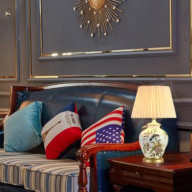 Керамічна настільна лампа Mengjay - настільна лампа, нічник, декоративне освітлення, торшер для читання, вітальня (біла)