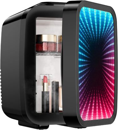 Міні-холодильник LIGIANT MF01C на 4л з підсвіткою (7 режимів), функція охолодження та підігріву, AC/DC, для авто, офісу та геймерської кімнати, чорний