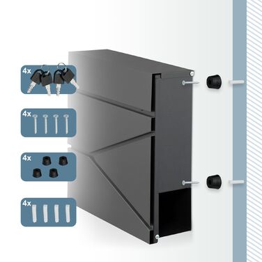 Скріпка Relaxdays з відсіком для газет