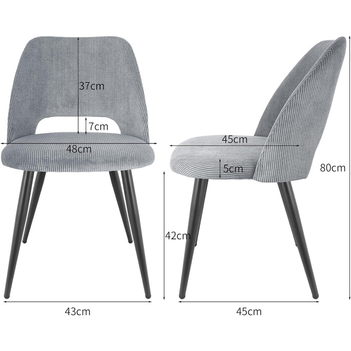 Набір обідніх стільців для їдальні, кухні, вітальні, спальні та зони відпочинку. М'який крісло-стілець з незалежними ніжками, оксамитова оббивка, зелений/сірий (2 шт.)