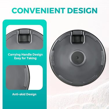 Міцний парасолькотримач InfiniPower 50 л для вулиці: газон, тераса, басейн (чорний)