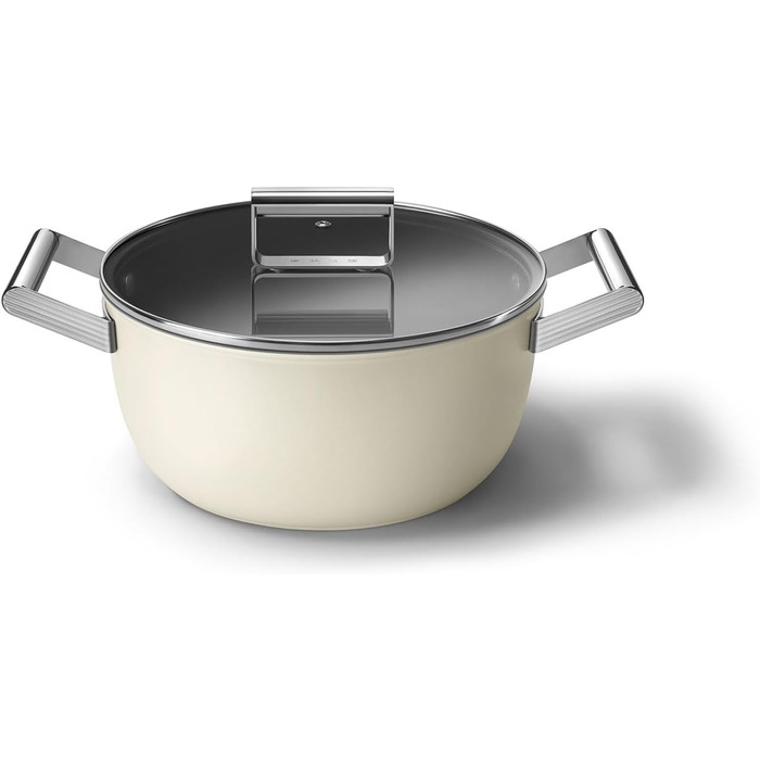 Електричний чайник Smeg KLF05CREU, 0.8 л, кремовий колір, нержавіюча сталь, з індикатором рівня води та захистом від перегріву