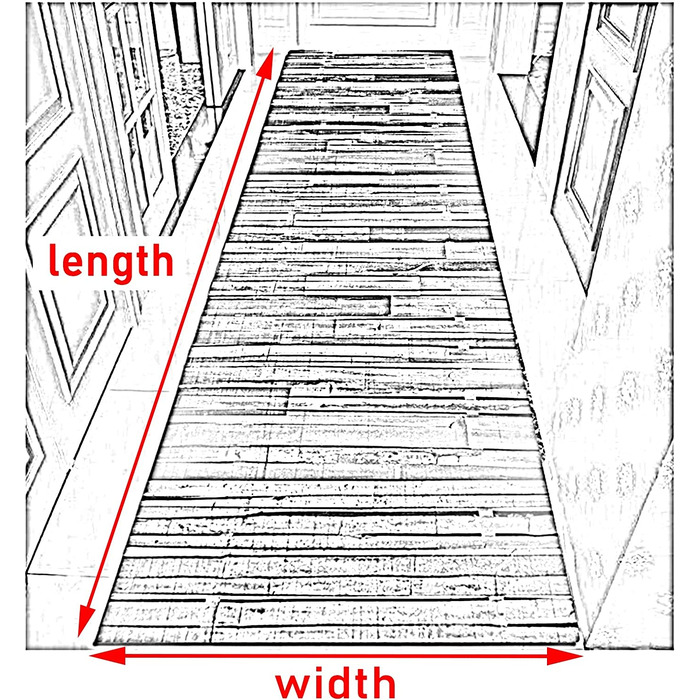 Нековзна килимова доріжка з коротким ворсом YIQIFLY 60х300 см