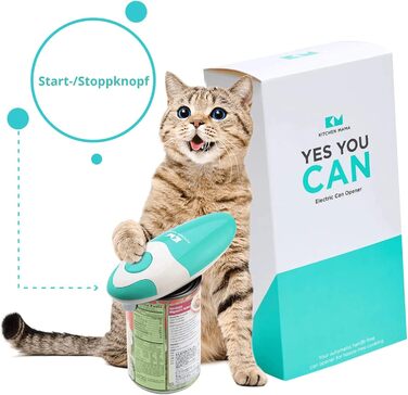 Електричний відкривачка для консервів Kitchen Mama Auto 2.0: автоматичний, бездротовий, з гладкою кромкою, безпечний для продуктів харчування