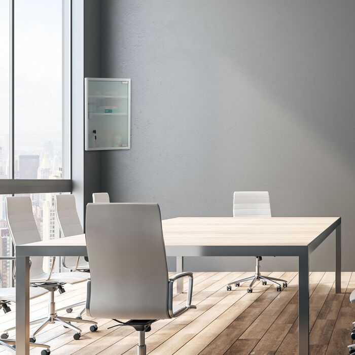 Шафка для медикаментів Relaxdays зі скляними дверцятами