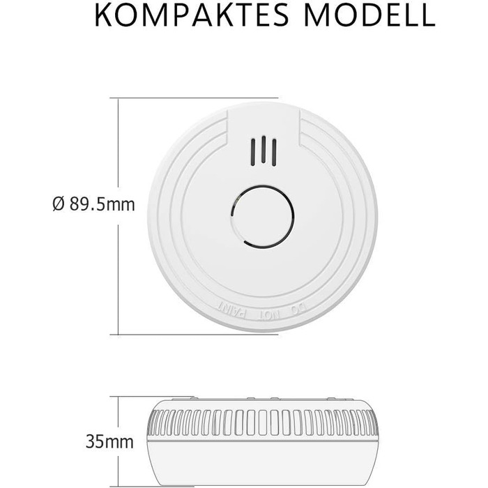 Датчик диму ELRO FS1801 - 10 шт. Відповідає стандарту EN14604