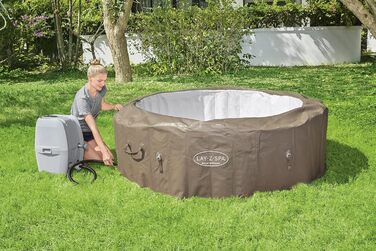 Надувний гідромасажний басейн-джакузі Bestway Lay-Z-Spa AirJet Palm Springs з LED-підсвіткою на 6 осіб, 196 x 66 см