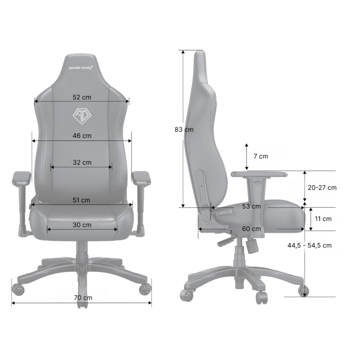Крісло ігрове Anda Seat Novis L Fabric Dark Gray Size L