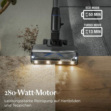 Акумуляторний пилосос Bissell PowerClean FurGuard для шерсті тварин: 280W, HEPA-фільтр, самоочисна щітка, 50 хв роботи